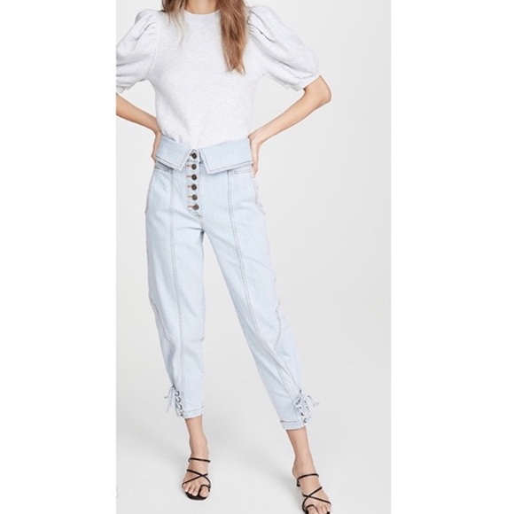 Ulla Johnson Denim - NWOT Ulla Johnson Light Wash Kingston high-rise carrot jeans
